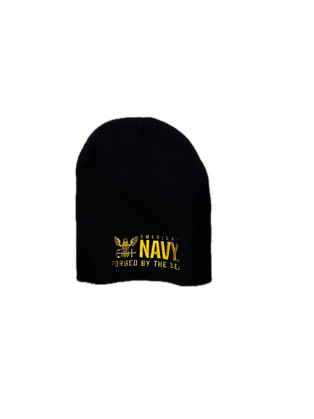 US Navy Blue Yellow Acrylic Beanie One Size Fits All